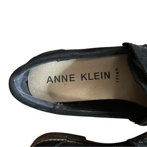 Anne Klein Black Suede Loafers women's size 9.5 FREE SHIPPING